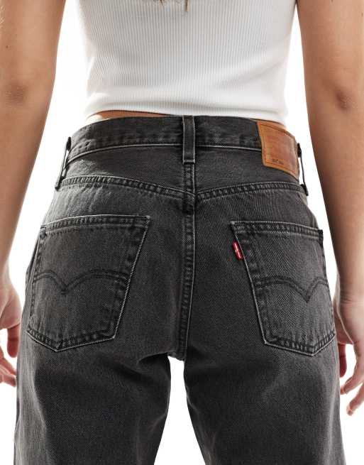 Levi's – 501 – Jeansy o prostym kroju, w spranym kolorze czarnym, w stylu lat 90, 4 z 5