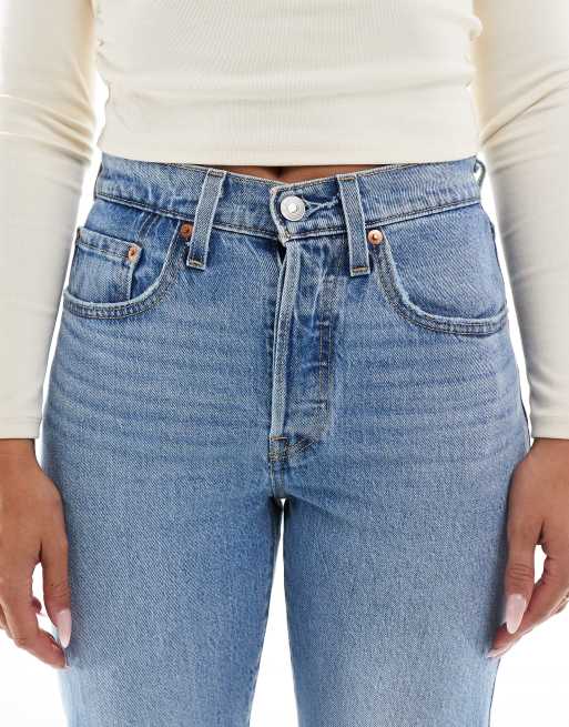 Levi's 501 jeansy o prostym kroju w średnim odcieniu niebieskiego, 5 z 5