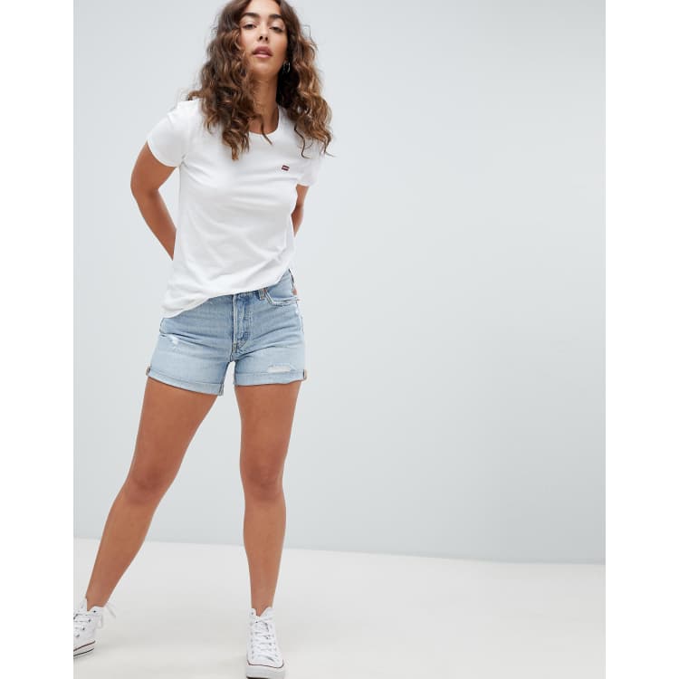 Levi's 501 long shorts north sale beach blues