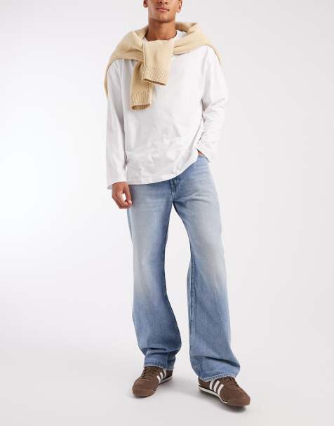 Levi's - 501 - Losse rechte jeans in lichtblauw met wassing - view 1