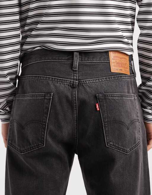 Levi's - 501 - Løstsiddende jeans i forvasket sort med lige ben, 4 af 5