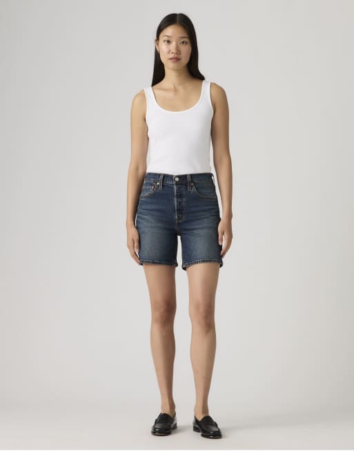 Levi's – 501 – Mittellange Shorts in Blau, 2 von 4