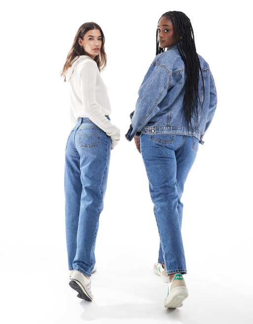 Levi's – 501 – Niebieskie jeansy o prostym kroju z krótszymi nogawkami, 2 z 5