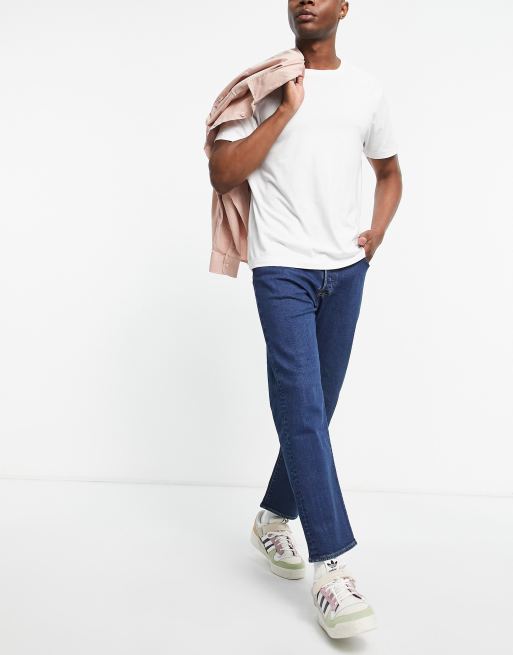 Levi's – 501 – Niebieskie jeansy z krótszymi nogawkami w stylu 93