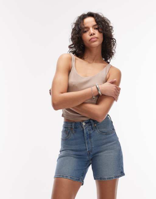 Levi's – 501 – Niebieskie szorty do połowy uda, 5 z 5