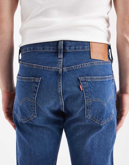 Levi's - 501 Original - Blå jeans med lige ben, 4 af 5