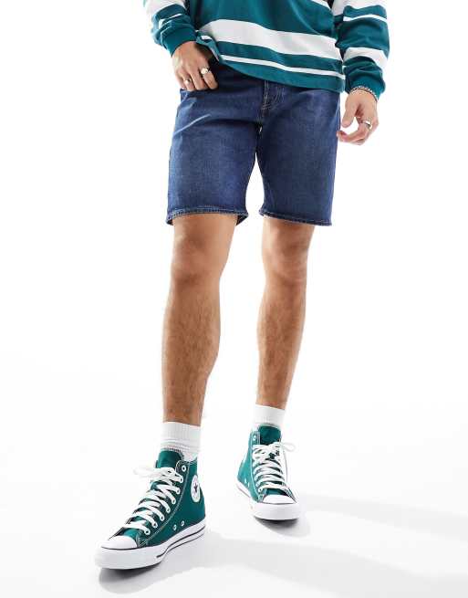 Levi's – 501 Original – Blå, tvättade jeansshorts, 3 av 5