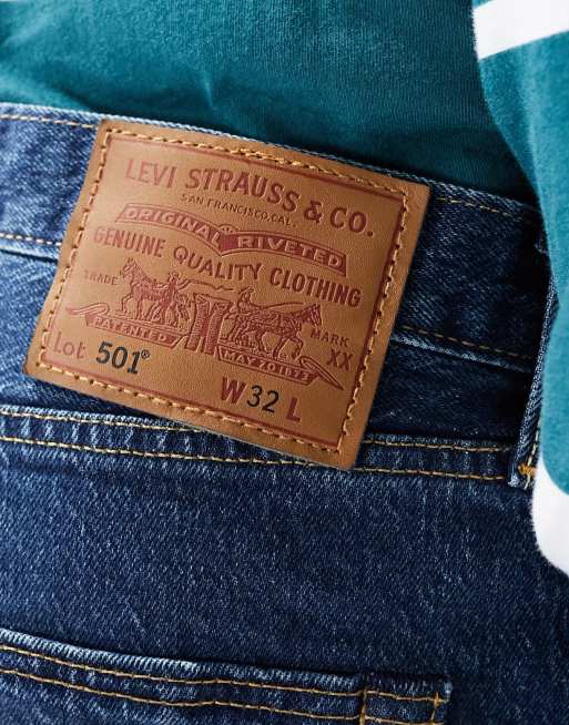 Levis 501 leather clearance patch