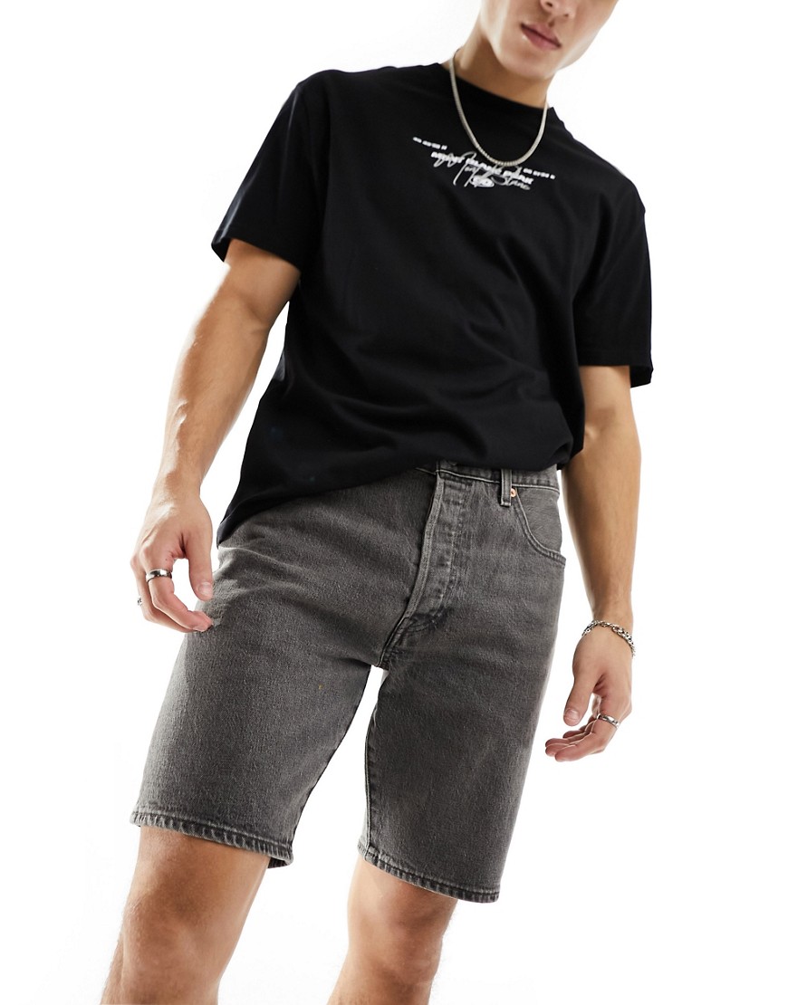 Levi's 501 original denim shorts in grey
