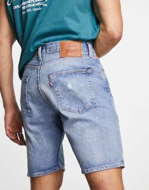 Light blue hot sale levi shorts