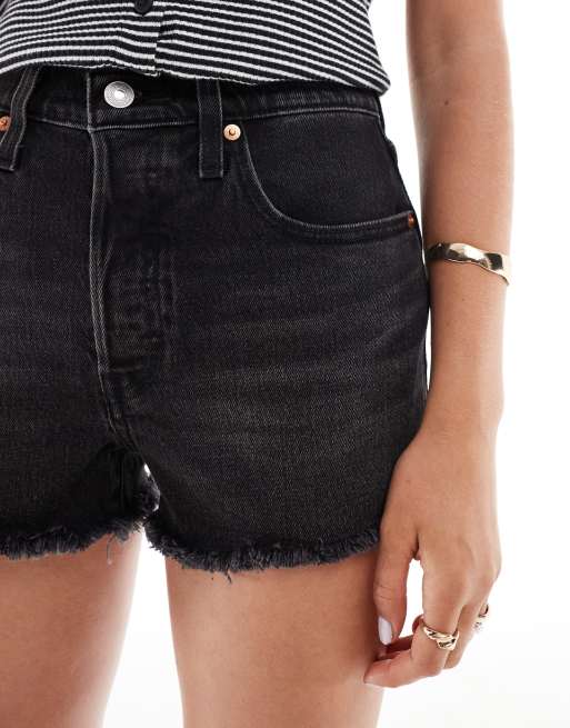 Levi's 501 Original denim shorts in washed black 