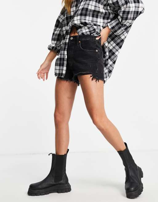 Levi's 501 Original denim shorts in washed black