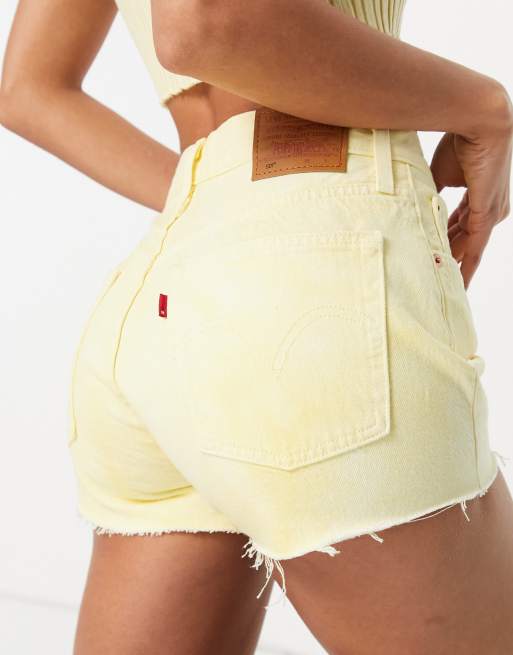 Yellow sale levi shorts