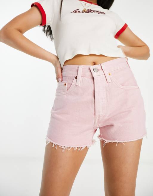 Levi's 501 hot sale pink shorts