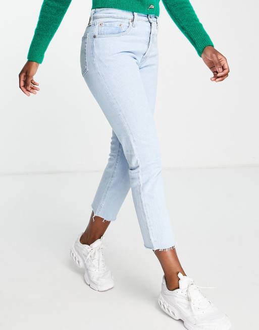 Levi's 501 original fit cropped jeans in light wash | ASOS