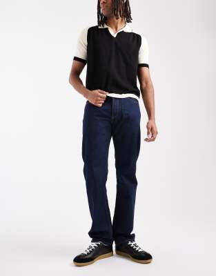Levi's 501 Original Fit Jeans In Dark Blue Wash