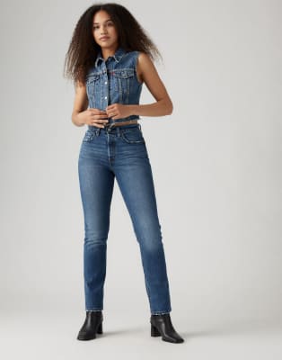 Original - Gerade geschnittene Jeans in verwaschenem Blau Blau W29 L30