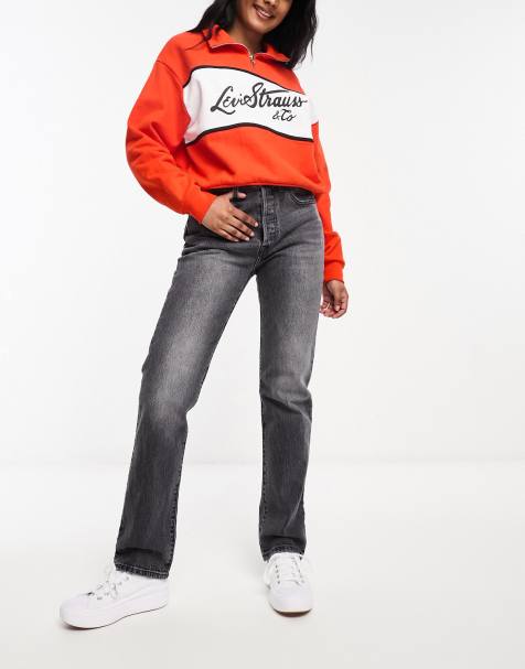 Levi's – 501 Original – Gråtvättade raka jeans - view 1