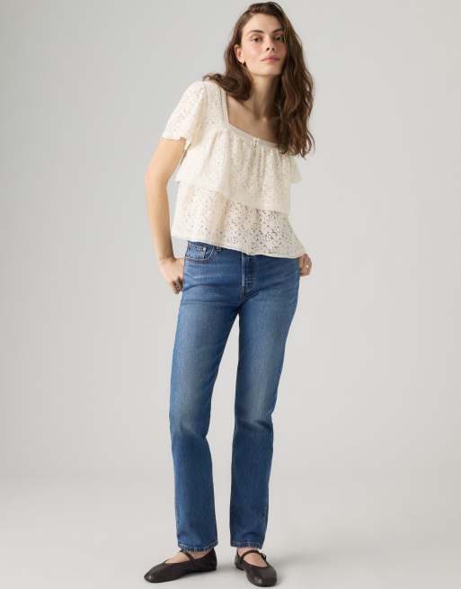 Levi's 501 original jeans in mid wash, 3 of 4