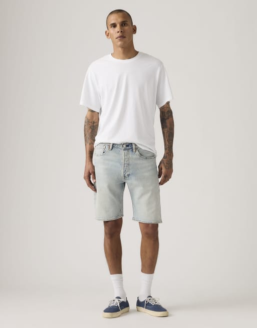 Levi's 501 original lightweight shorts in blue, 2 of 4