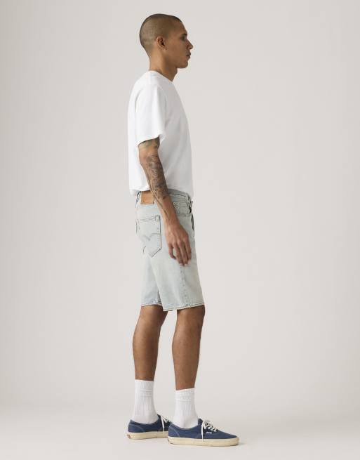 Levi's 501 original lightweight shorts in blue, 4 of 4
