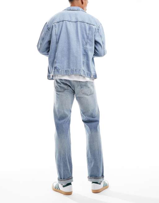 Levi's - 501 Original - Lyseblå jeans med lige ben og selvedge-sømme, 3 af 5