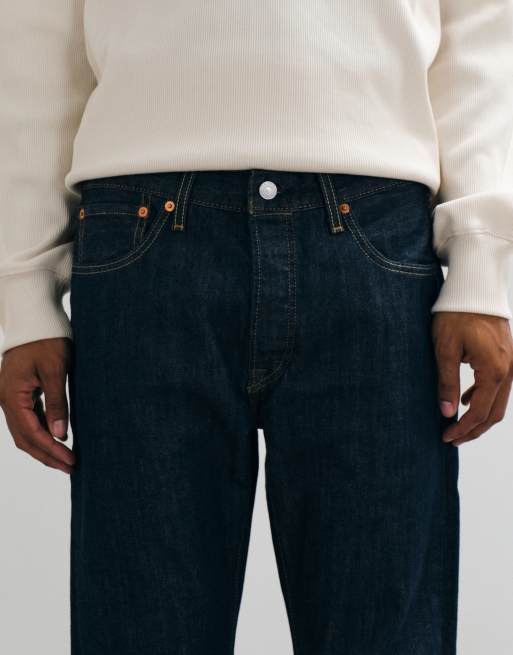 Levi's – 501 – Original – Marinblå, raka jeans, 5 av 5