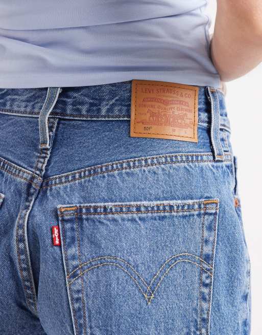 Levi's - 501® Original - Mellemlange shorts med rå kanter i mellemvask, 5 af 5