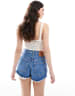 Levi's 501 Original denim shorts in washed black 
