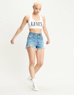 levi's raw hem shorts