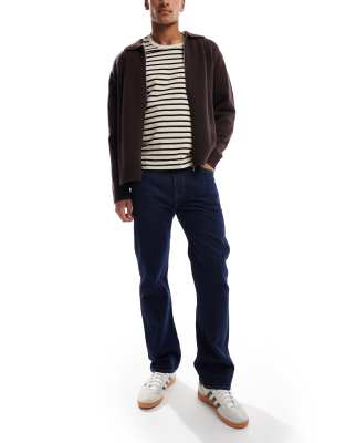 Levi's Mellemblå - 501 Original - Mørkeblå Jeans Med Lige Ben - Asos