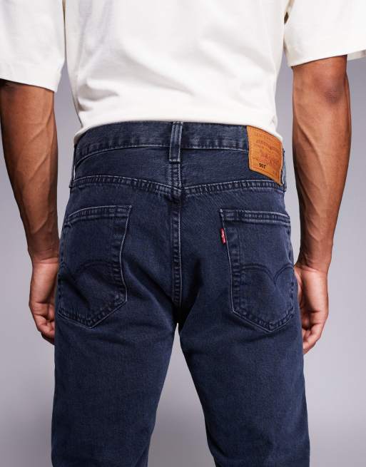 Levi's - 501 Original - Rechte jeans in blauw-zwarte wassing, 4 van 5