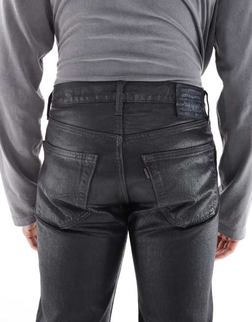 Levi's - 501 Original - Rechte jeans in zwart met coating, 5 van 5
