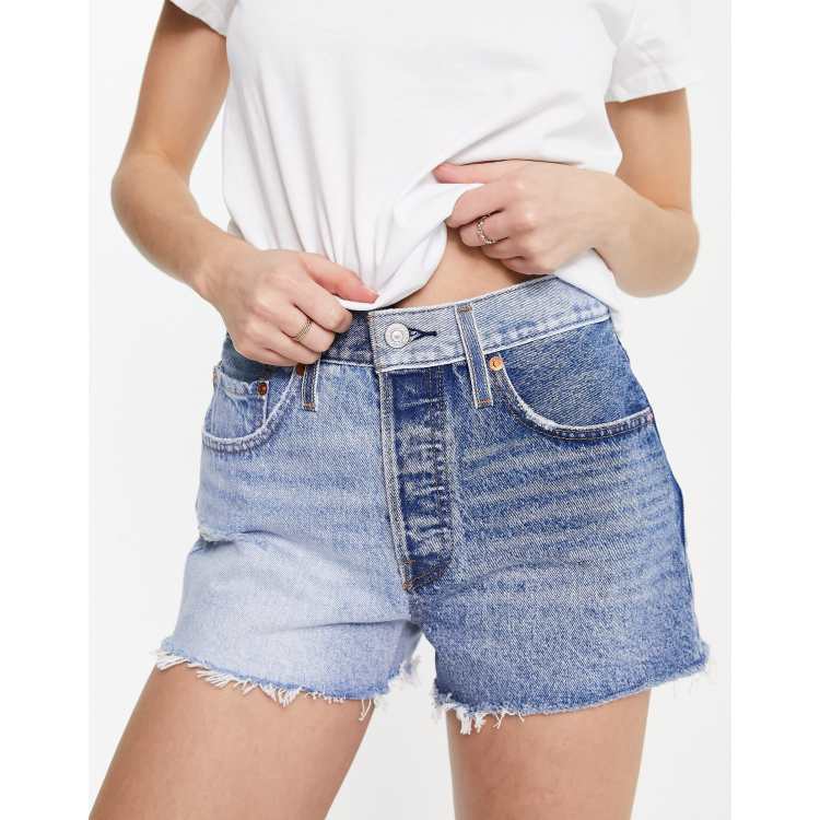 Levi s 501 Original Short bicolore Bleu moyen d lav