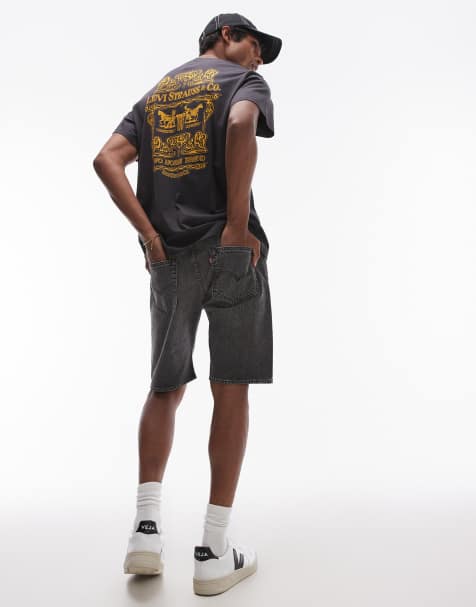 Levi's - 501 Original - Short en jean droit - Noir délavé - view 1