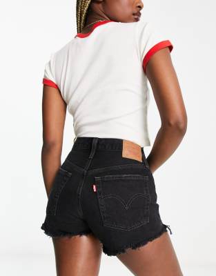 Levi's 501 original shorts in black φωτογραφία