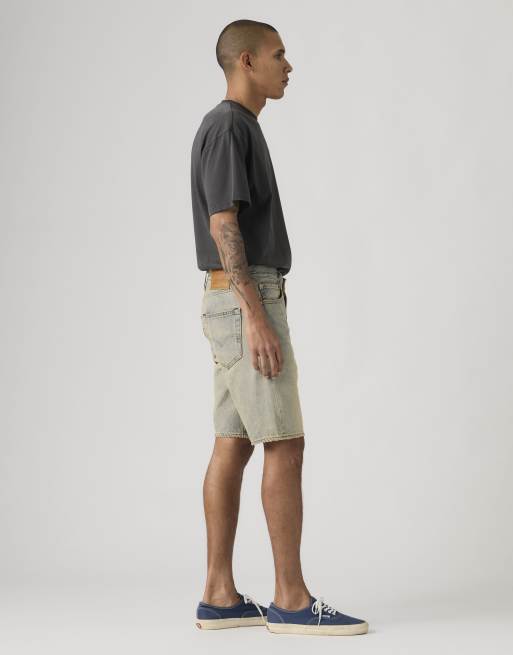 Levi's 501 original shorts in blue, 4 of 4