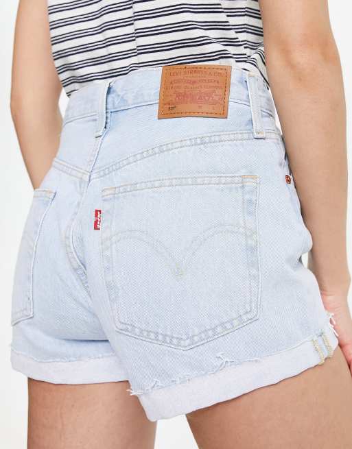 Levi s 501 original shorts in light blue