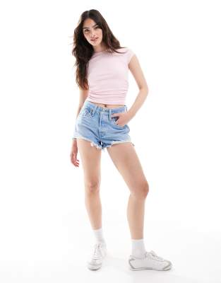 Levi's 501 original shorts in light wash