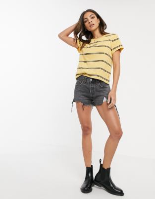 501 high rise shorts black