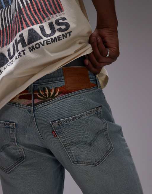 Levi's 501 Original straight distressed & back embroid cut off