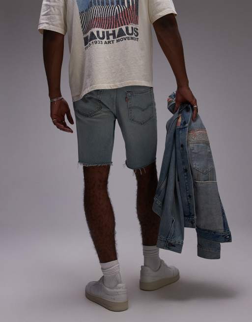 Levi's 501 Original straight distressed & back embroid cut off
