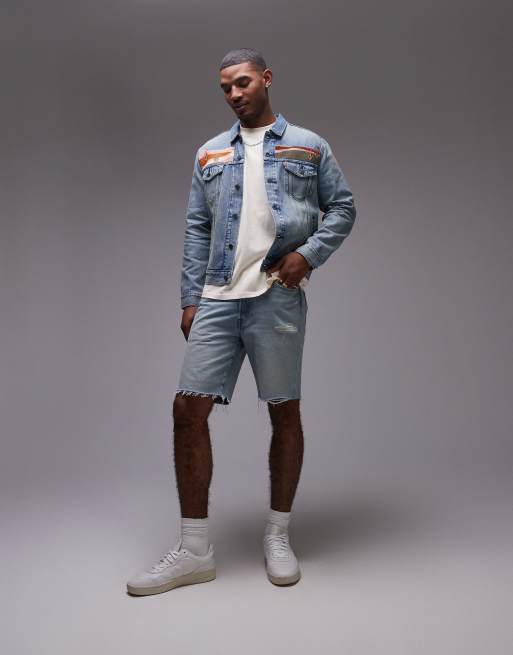 Levi's 501 Original straight distressed & back embroid cut off