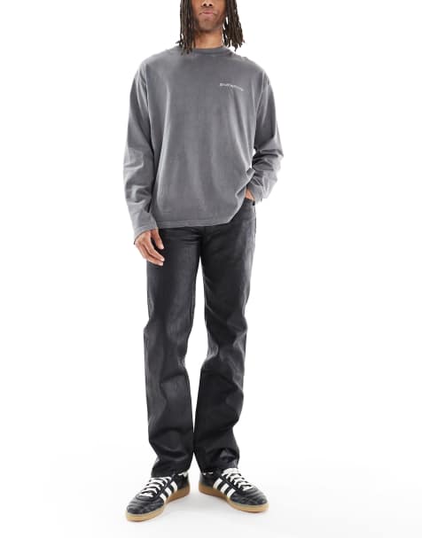 Levi's 501 original straight fit jeans in coated black - view 1