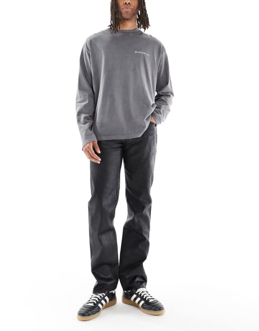 Levi's 501 original straight fit jeans in coated black