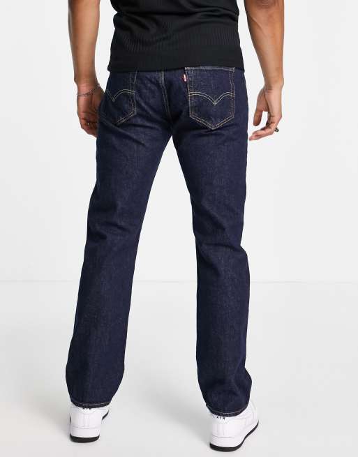 Levi's 501 original straight fit jeans in dark navy wash