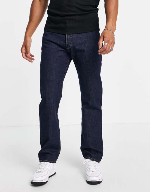 Levi's 501 original straight fit jeans in dark navy wash