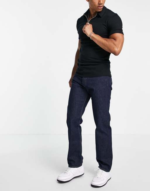 Levi's 501 original straight fit jeans in dark navy wash