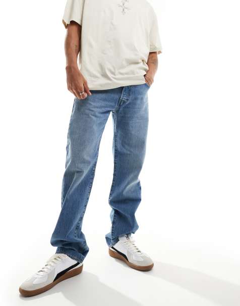 Levi's 501 original straight fit performance cool denim jeans in light blue - view 1