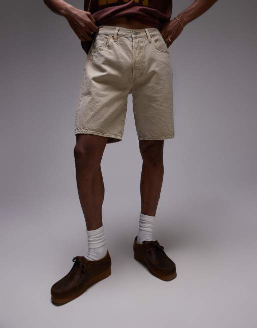 Levi's 501 Original straight garment dyed denim shorts in khaki